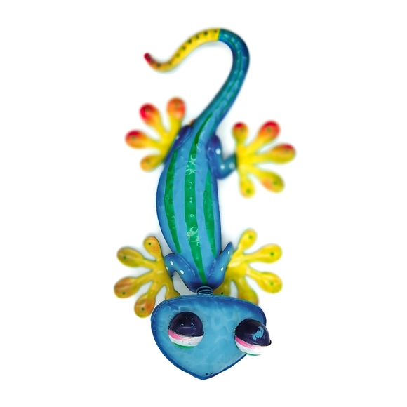 Large Metal Continental Art Center Colorful Lizard Wall Decor - Garden Stake - Picture 3 of 5